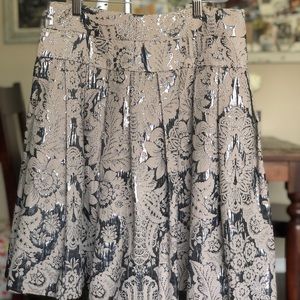 Victor Alfaro - Floral Print A-line Skirt - Size 4